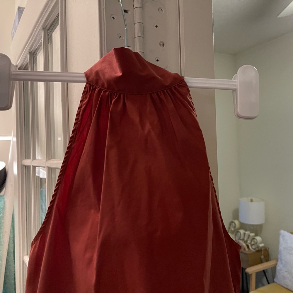 Rust Halter Neck Blouse - Picture 4 of 8